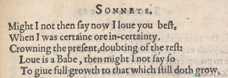 The end of the sonnet 115.