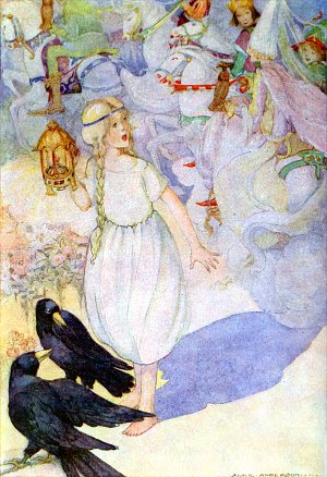 Gerda and the Ravens by Anne Anderson (1874-1930)