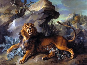 The Lion and the Fly. Jean-Baptiste Oudry, 1732