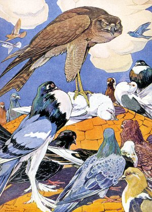 The Vulture and the Pigeons. Paul Bransom, 1921