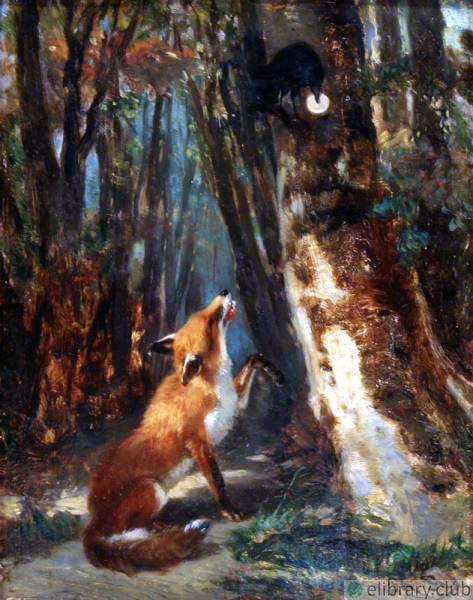 The fox and the crow. Théodore Rousseau (1812-1867)