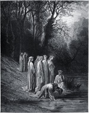 If, Reader, I possessed a longer space for writing it, I yet would sing in part of the sweet draught that ne′er would satiate me. The Divine Comedy by Dante Alighieri (1265-1321). Illustrated by Gustave Dore (1832-1883)