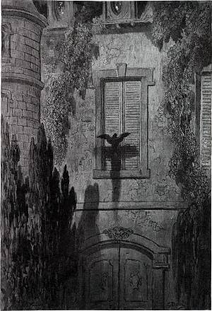 “Surely,” said I, “surely that is something at my window lattice; let me see, then, what thereat is, and this mystery explore. The Raven by Edgar Allan Poe. Illustrated by Gustave Doré