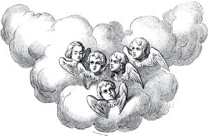 CHORUS OF ANGELS. Faust by Johann Wolfgang von Goethe (1749-1832). Illustrated by Engelbert Seibertz (1813–1905)