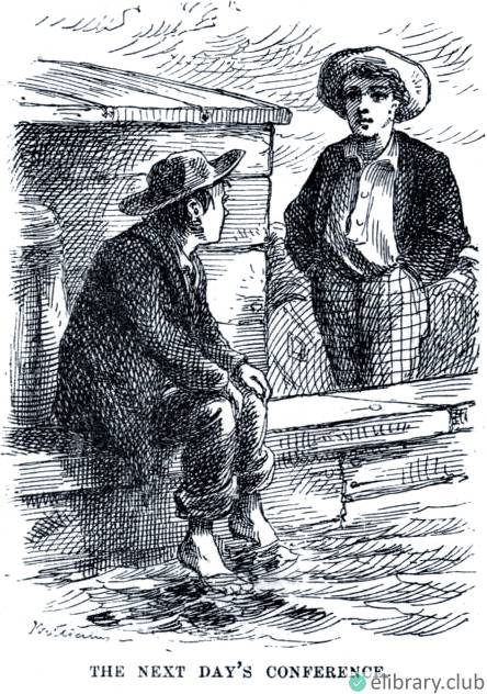 The Next Day’s Conference. The Advenrtures of Tom Sawyer, a novel by Mark Twain (1st ed., 1876)